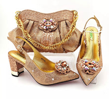 Load image into Gallery viewer, ITALIA CRYSTAL SHOES &amp; BAG SET

