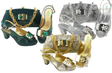 Load image into Gallery viewer, ITALY CRISTAL SET SHOE AND BAG
