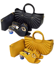 Load image into Gallery viewer, ITALY LEATHER PURSE &amp; SHOE SET
