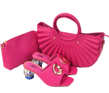 Load image into Gallery viewer, ITALY LEATHER PURSE &amp; SHOE SET
