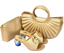Load image into Gallery viewer, ITALY LEATHER PURSE &amp; SHOE SET

