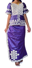Load image into Gallery viewer, BAZIN AFRICAN WOMEN DRESS
