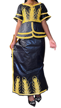 Load image into Gallery viewer, BAZIN AFRICAN WOMEN DRESS
