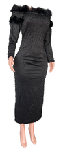 Load image into Gallery viewer, BLACK OFF SHOLDER EVENING DRESS
