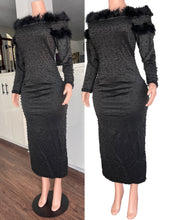 Load image into Gallery viewer, BLACK OFF SHOLDER EVENING DRESS
