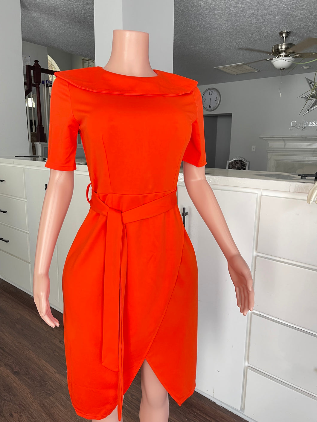 ROUND NECK OFFICE DRESS