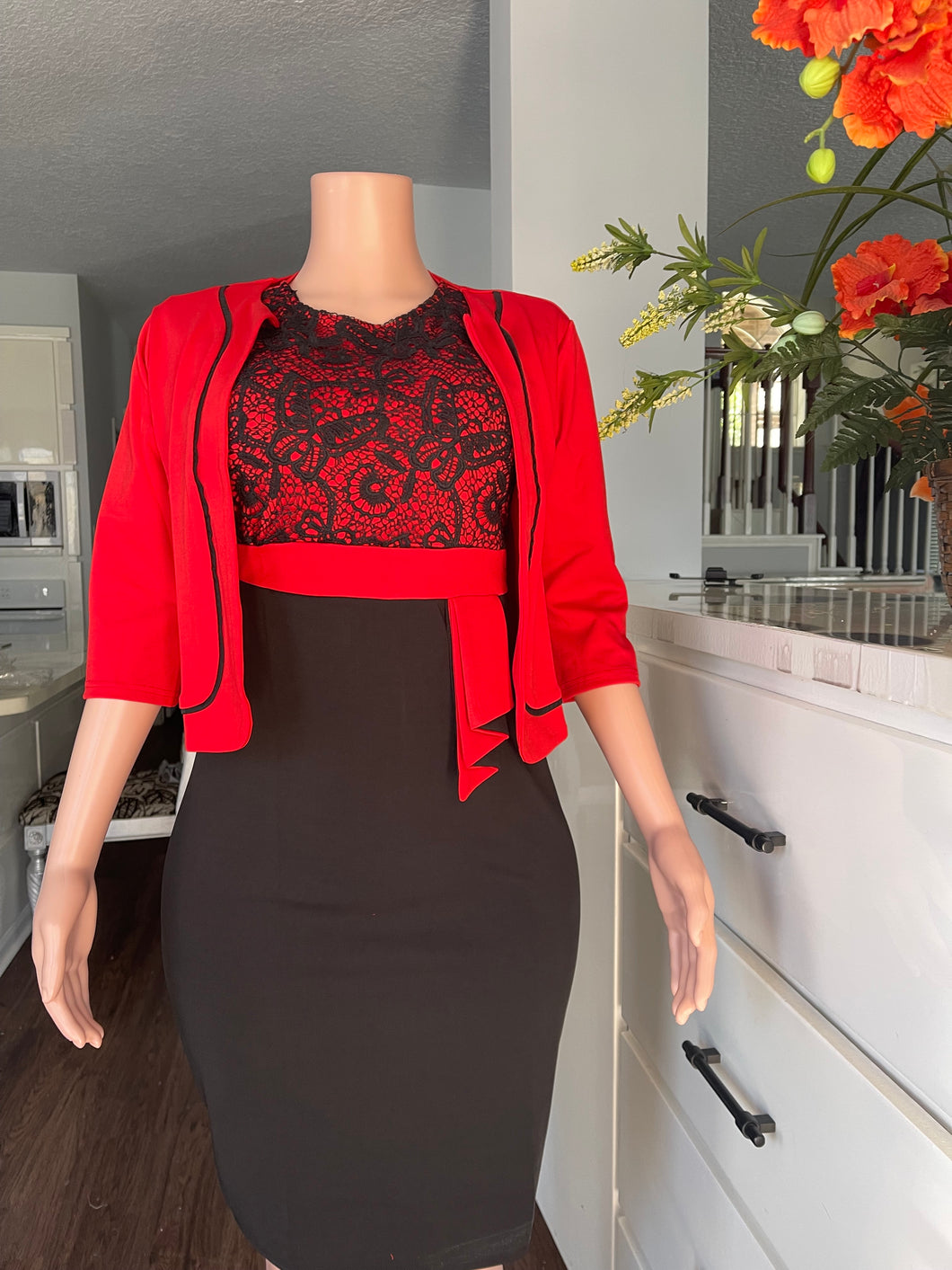 lace patchwork dress for women