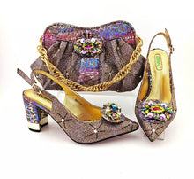 Load image into Gallery viewer, ITALIA CRYSTAL SHOES &amp; BAG SET
