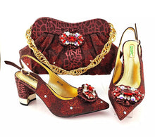 Load image into Gallery viewer, ITALIA CRYSTAL SHOES &amp; BAG SET

