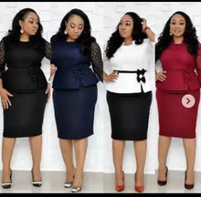 Load image into Gallery viewer, Plus size turkey women elegant work office dress.
