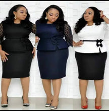 Load image into Gallery viewer, Plus size turkey women elegant work office dress.
