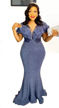 Load image into Gallery viewer, Queens Africans Night dress with V neck
