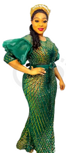 Load image into Gallery viewer, Queens Africans Night dress with long sleeve
