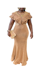 Load image into Gallery viewer, Queens Africans Night dress with V neck
