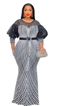 Load image into Gallery viewer, Queens Africans Night dress with long sleeve
