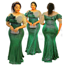 Load image into Gallery viewer, Queens Africans Night dress with beautiful shoulder design
