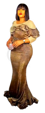 Load image into Gallery viewer, Queens Africans Night dress with beautiful shoulder design
