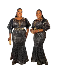 Load image into Gallery viewer, Queens Africans Night dress with luxury design
